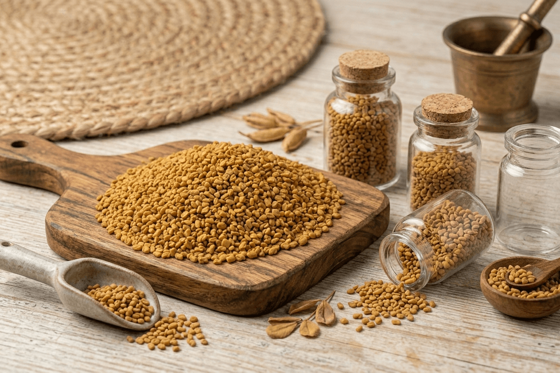 Clean sorted Fenugreek seeds for spice bulk export